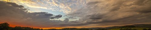 Meadow in Germany with Sunset