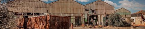 Abandoned mine wagons and train depot, Rio Tinto, Huelva Spain