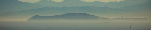 Moroccan mountains seen from Spain Gibraltar