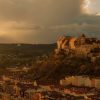 Burghausen Castle Germany seen from Austria