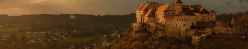 Burghausen Castle Germany seen from Austria