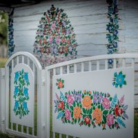 Zalipie flower painted decorated houses